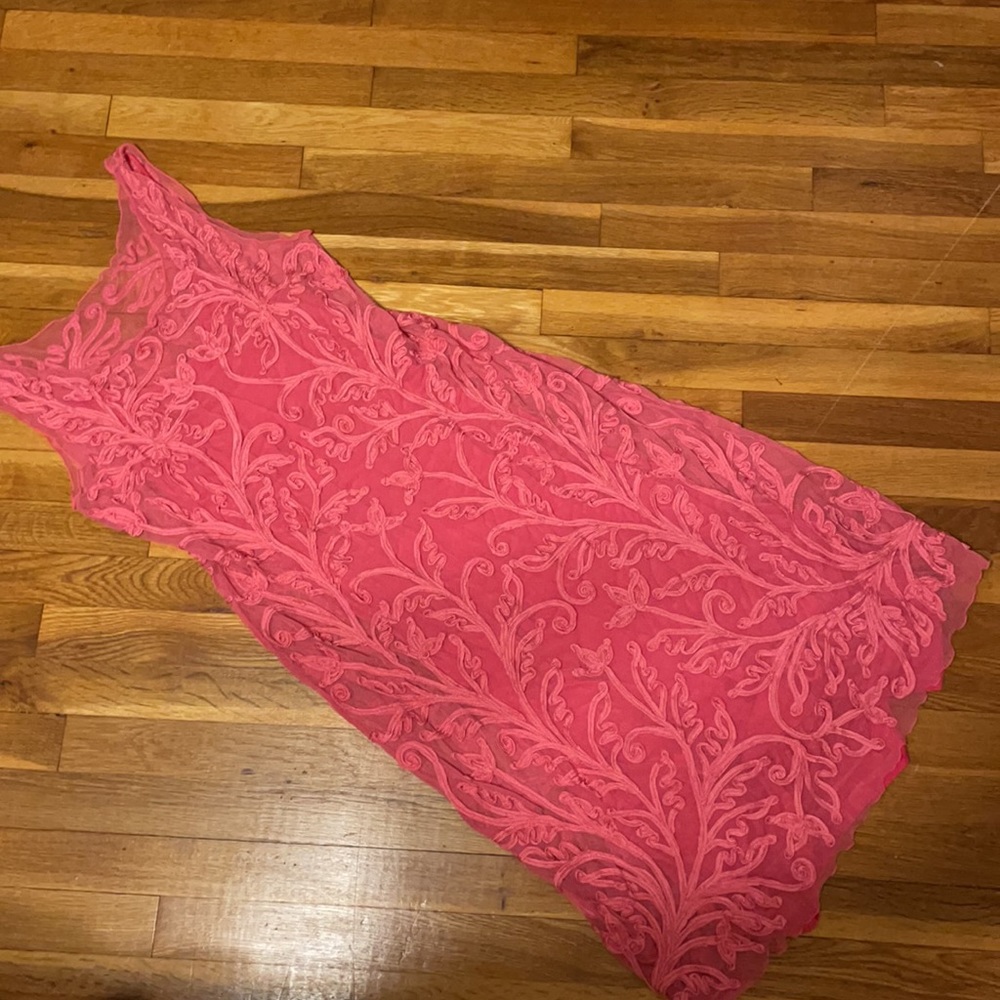 Phase Eight Tapework Embroidery Mesh Dress